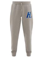 Matchesfashion.com Helmut Lang - Logo Appliqu Cotton Jersey Track Pants - Mens - Light Grey