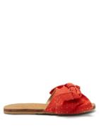 Matchesfashion.com Brother Vellies - X Ace & Jig Burkina Leather And Canvas Slides - Womens - Red Multi