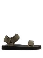 Ladies Shoes The Row - Hook And Loop Nappa-leather Sandals - Womens - Khaki