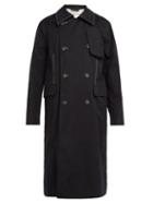 Matchesfashion.com Acne Studios - Double Breasted Cotton Trench Coat - Mens - Black