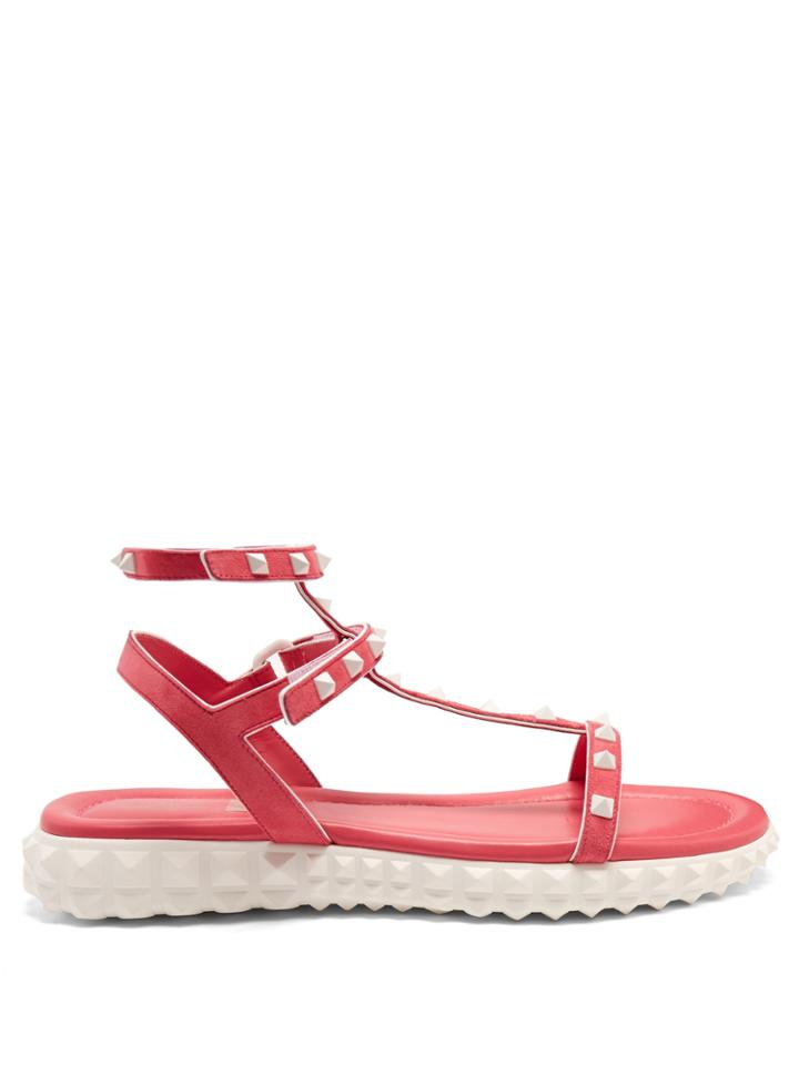 Valentino Free Rockstud Suede Sandals