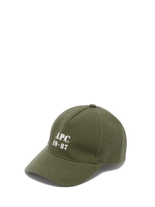 Matchesfashion.com A.p.c. - Logo-print Cotton-canvas Cap - Mens - Khaki