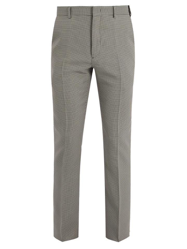 Fendi Straight-leg Hound's-tooth Trousers