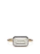 Jessica Mccormack - East-west Button Back Diamond & 18kt Gold Ring - Womens - Gold Multi