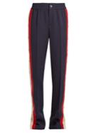 Gucci Striped-side Wool And Silk-blend Trousers