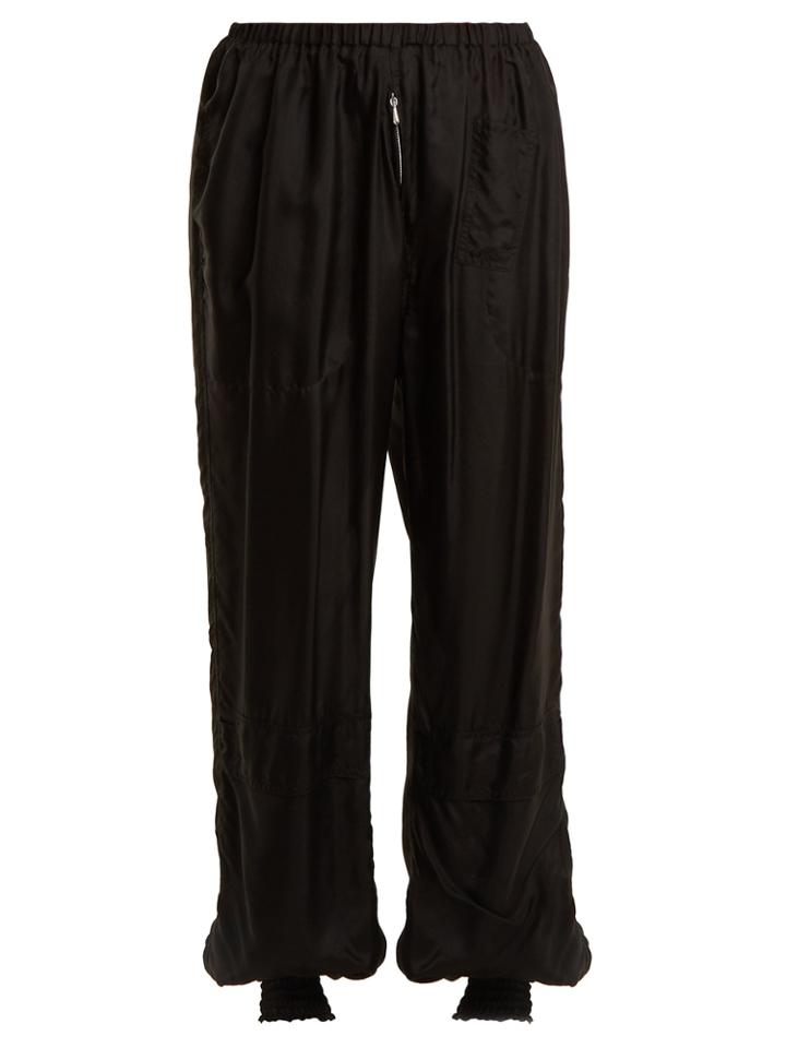 Katharine Hamnett London Archive High-rise Elasticated Silk Trousers