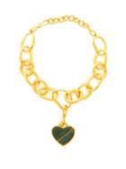 Matchesfashion.com Lizzie Fortunato - Porto Heart Gold Plated Necklace - Womens - Green
