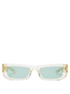 Matchesfashion.com Flatlist - Bricktop Rectangular Acetate Sunglasses - Mens - Clear