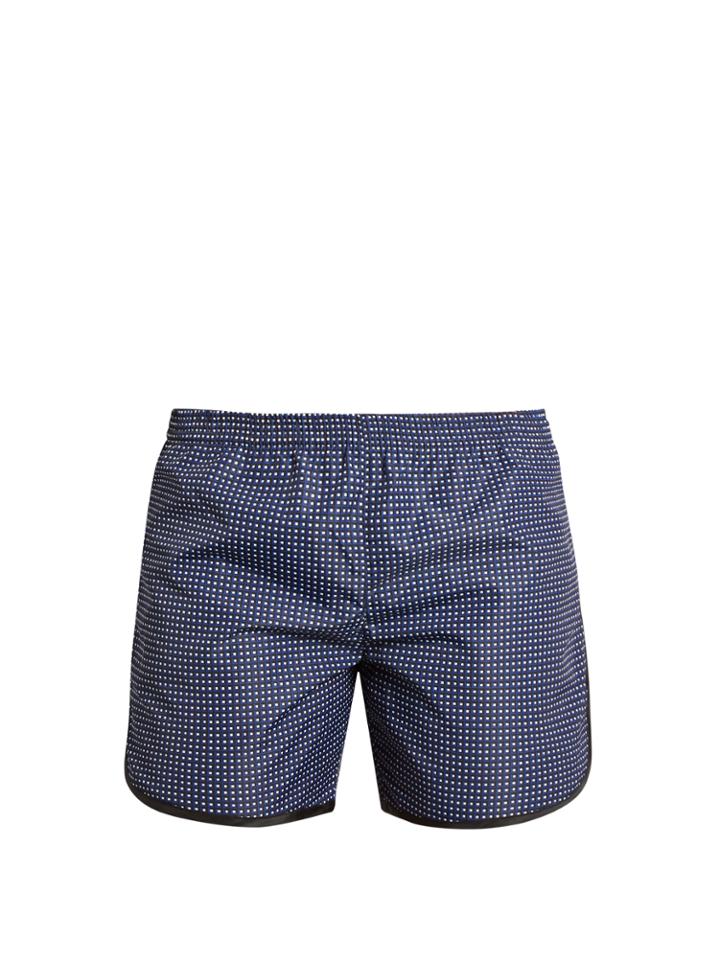 Robinson Les Bains Cambridge Long Geometric-print Swim Shorts
