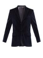 Matchesfashion.com Officine Gnrale - Charlene Cotton-velvet Suit Jacket - Womens - Navy