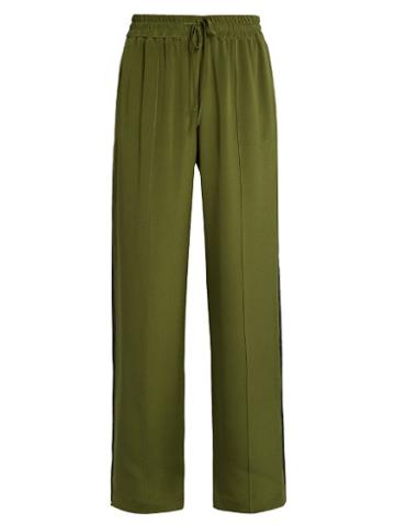 Serena Bute Wide-leg Silk Crepe De Chine Trousers