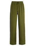 Serena Bute Wide-leg Silk Crepe De Chine Trousers