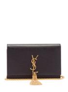 Matchesfashion.com Saint Laurent - Kate Tassel Grained-leather Shoulder Bag - Womens - Black