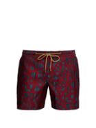 Matchesfashion.com Thorsun - Shatter Print Titan Fit Swim Shorts - Mens - Red