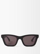 Bottega Veneta - D-frame Acetate Sunglasses - Mens - Black Grey