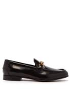 Matchesfashion.com Burberry - Solway Chain Strap Leather Loafers - Mens - Black