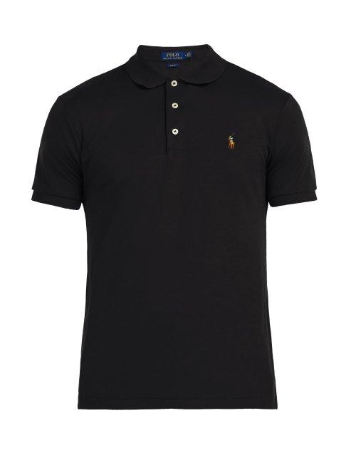 Matchesfashion.com Polo Ralph Lauren - Slim Fit Cotton Polo Shirt - Mens - Black