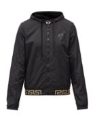 Matchesfashion.com Versace - Greco-jacquard Hooded Zip-up Jacket - Mens - Black Multi