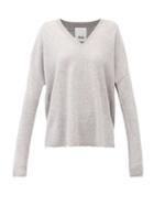 Matchesfashion.com Allude - V-neck Cashmere Sweater - Womens - Light Grey
