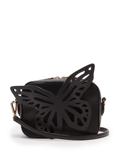 Matchesfashion.com Sophia Webster - Brooke Butterfly Leather Cross Body Bag - Womens - Black
