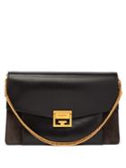 Givenchy Gv3 Large Suede And Leather Cross-body Bag