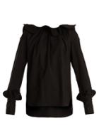 Teija Ruffle-trimmed Wool Blouse