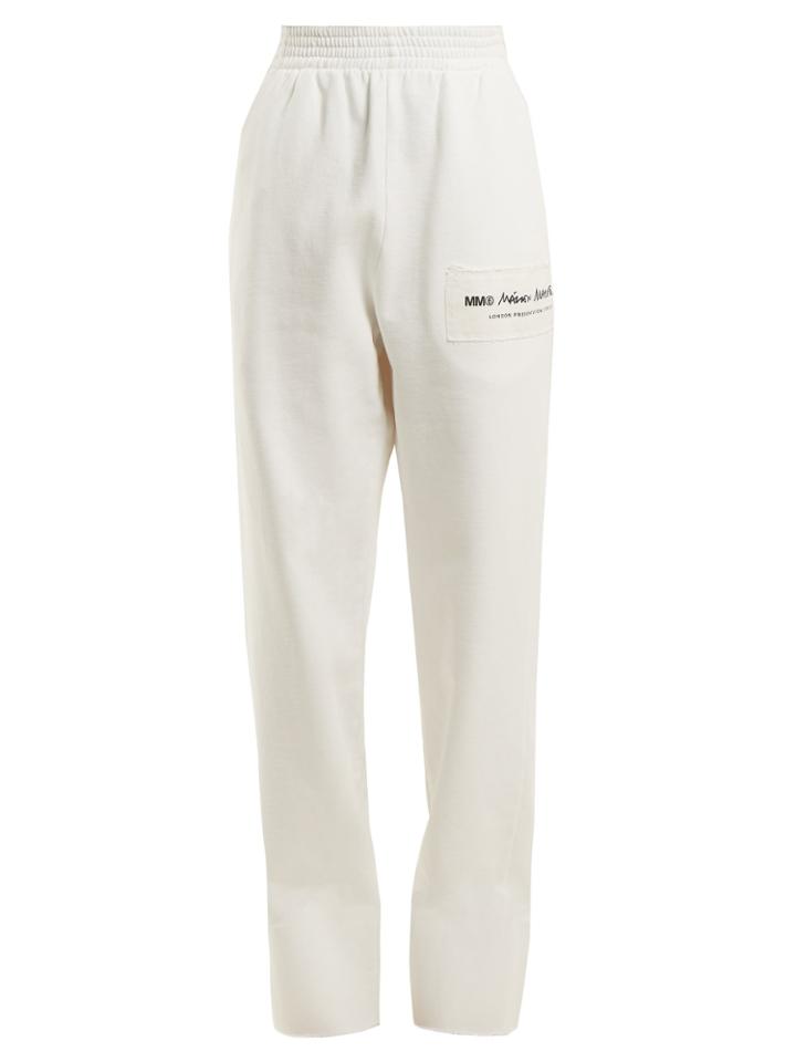 Mm6 Maison Margiela Logo-print Cotton Track Pants