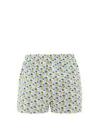 Matchesfashion.com Sunspel - Cloud And Sun Print Cotton Boxer Shorts - Mens - White Multi