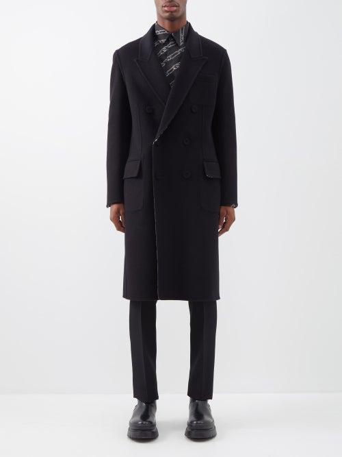 Fendi - Double-breasted Reversible Wool-blend Overcoat - Mens - Black