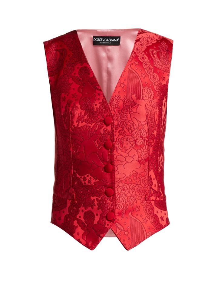 Dolce & Gabbana Cherub-jacquard Waistcoat