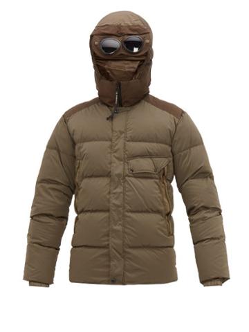 Matchesfashion.com C.p. Company - Goggle Hood Down Filled Technical Hooded Jacket - Mens - Green