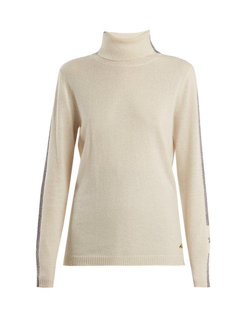 Matchesfashion.com Bella Freud - Britt Roll Neck Cashmere Blend Sweater - Womens - Ivory