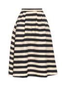 Saloni Naomi Striped Textured-crepe Skirt
