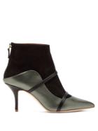 Matchesfashion.com Malone Souliers By Roy Luwolt - Madison Leather And Suede Ankle Boots - Womens - Black Silver