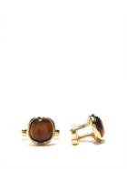 Matchesfashion.com Fernando Jorge - Tiger's Eye & 18kt Gold Cufflinks - Mens - Yellow Gold
