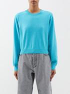 The Elder Statesman - Nova Cashmere Cropped Sweater - Womens - Aqua