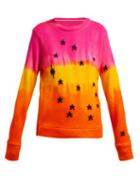 Matchesfashion.com The Elder Statesman - Star Jacquard Tie Dye Cashmere Sweater - Womens - Orange Multi