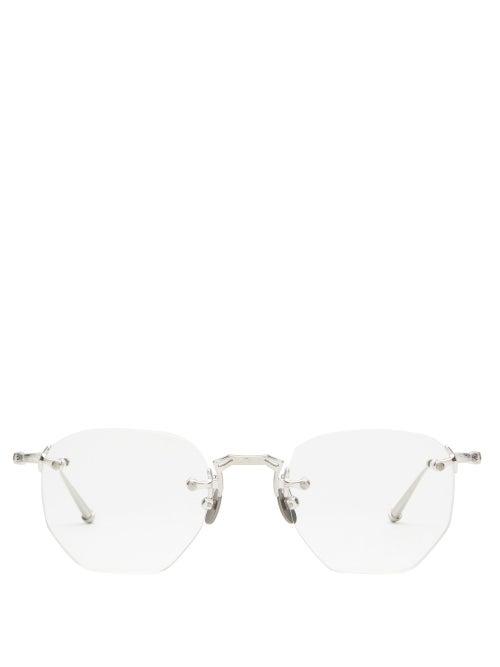 Matchesfashion.com Matsuda - M3104. Rx Rimless Engraved-titanium Glasses - Mens - Silver