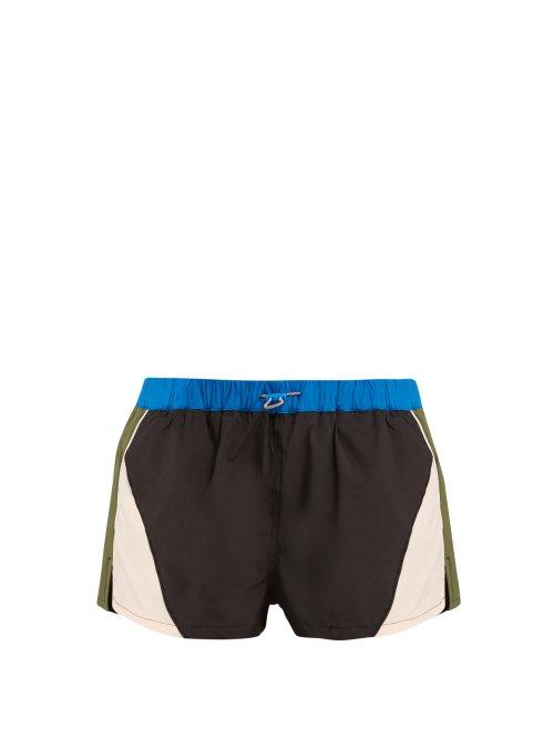 Matchesfashion.com The Upside - Colour Block Running Shorts - Womens - Black Multi