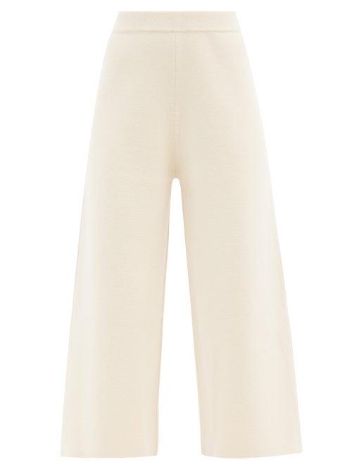 Matchesfashion.com Joseph - Cropped Wide-leg Wool Trousers - Womens - Ivory