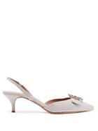 Tabitha Simmons Bells Slingback Kitten-heel Suede Pumps