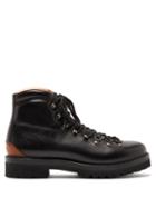 Matchesfashion.com Ralph Lauren Purple Label - Fidel Leather Hiking Boots - Mens - Black