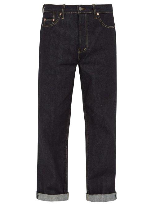 Matchesfashion.com Raey - Raw Selvedge Denim Wide Leg Jeans - Mens - Indigo