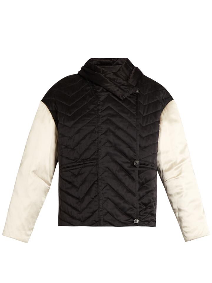 Isabel Marant Hector Chevron-quilted Silk Coat