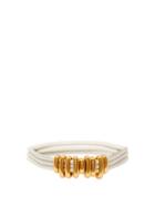 Matchesfashion.com Bottega Veneta - Metal Clasp Stretch Leather Cord Belt - Womens - White