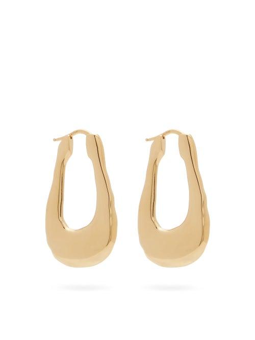 Matchesfashion.com Jil Sander - Gold-plated Sterling-silver Hoop Earrings - Womens - Gold