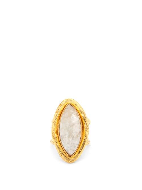 Matchesfashion.com Sylvia Toledano - Moonstone Gold-plated Ring - Womens - Gold