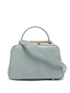 Matchesfashion.com Valextra - X Michael A Serie S Medium Grained Leather Handbag - Womens - Grey