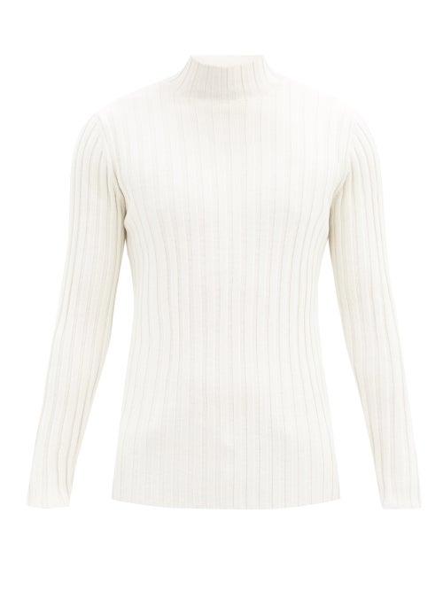 Matchesfashion.com Sfr - Jay Rib-knitted Wool-blend Sweater - Mens - Cream