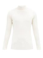 Matchesfashion.com Sfr - Jay Rib-knitted Wool-blend Sweater - Mens - Cream
